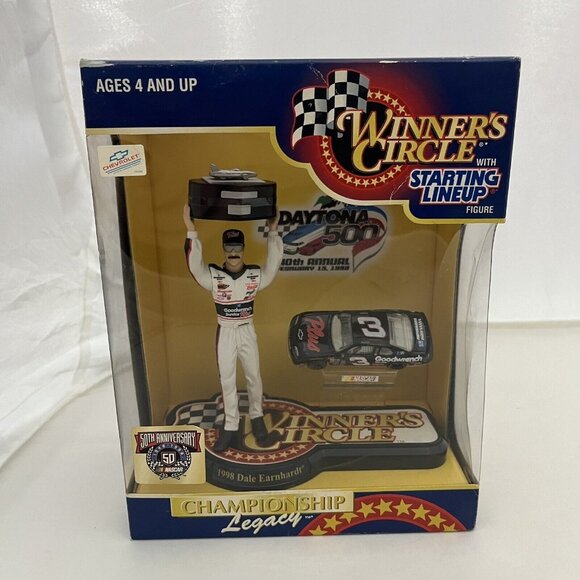 Vintage 1998 Kenner Dale Earnhardt Winner’s Circle Starting Lineup Figure Car - Picture 1 of 16